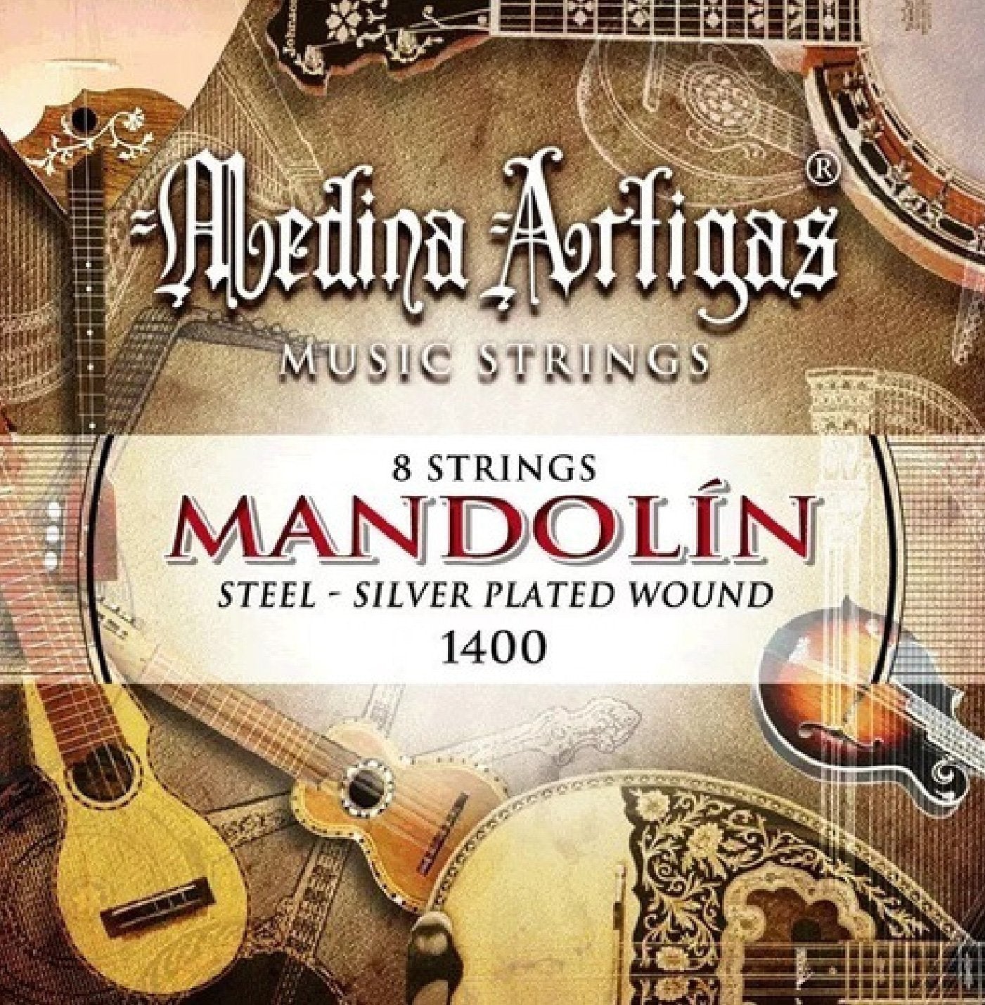 Set Cuerdas Mandolina 1400/8 Medina Artigas