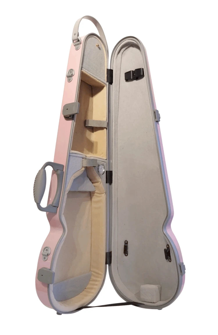 Estuche Violín 4/4 Fibra de Carbono  Rosado