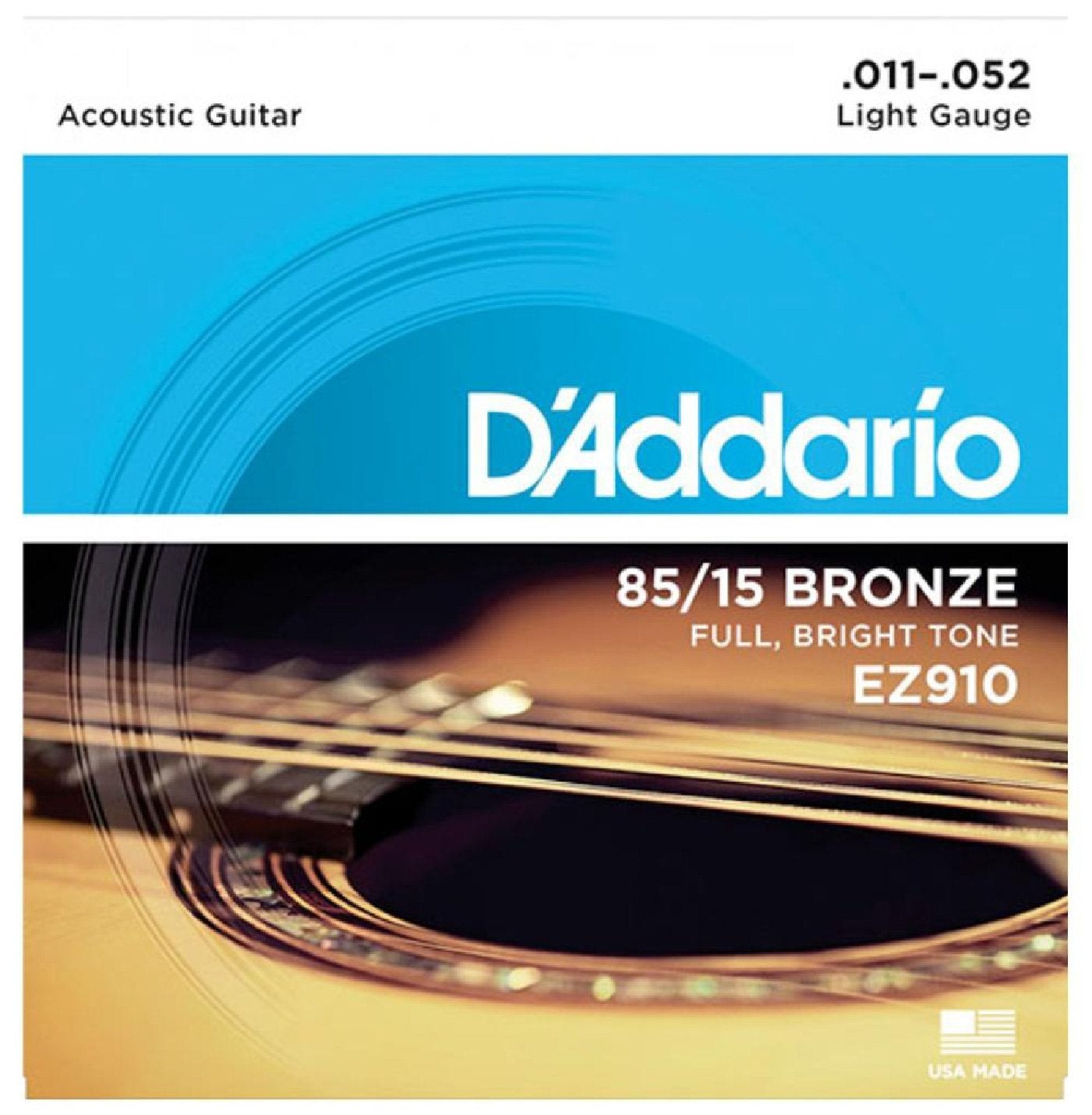 Set Cuerdas Bronce D’Addario Guitarra Acústica EZ910